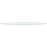 Vidaxl hoekschap met chromen dragers wit 45x45 cm glas