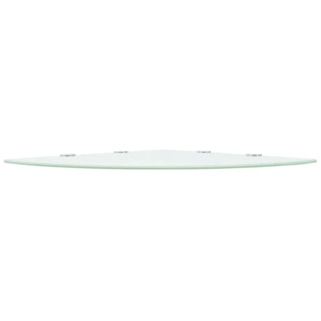 Vidaxl hoekschap met chromen dragers wit 45x45 cm glas