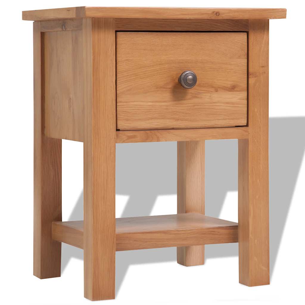 Vidaxl nachtkastje 36x30x47 cm massief eikenhout