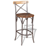 Vidaxl barkruk massief gerecycled hout