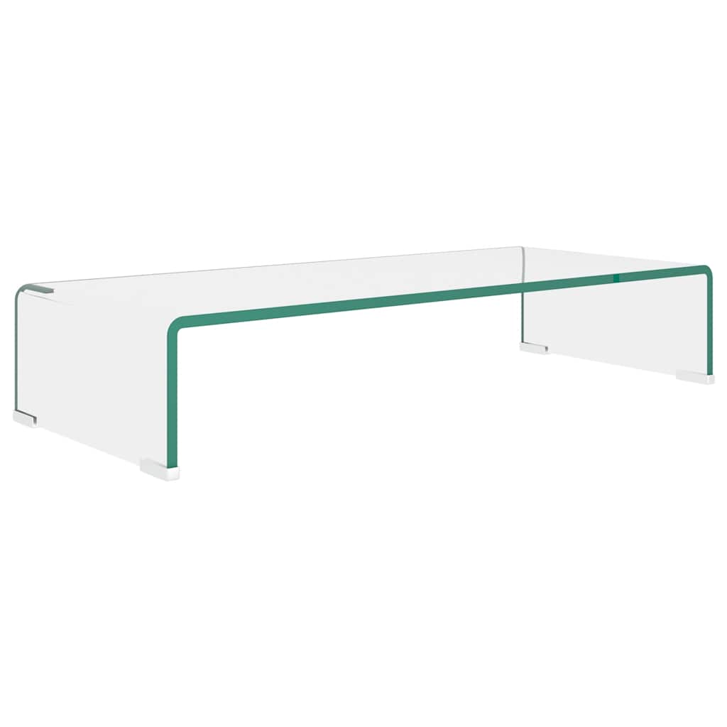 Vidaxl tv-meubel monitorverhoger transparant 70x30x13 cm glas