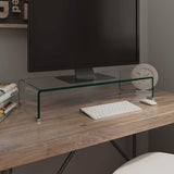 Vidaxl tv-meubel monitorverhoger transparant 70x30x13 cm glas