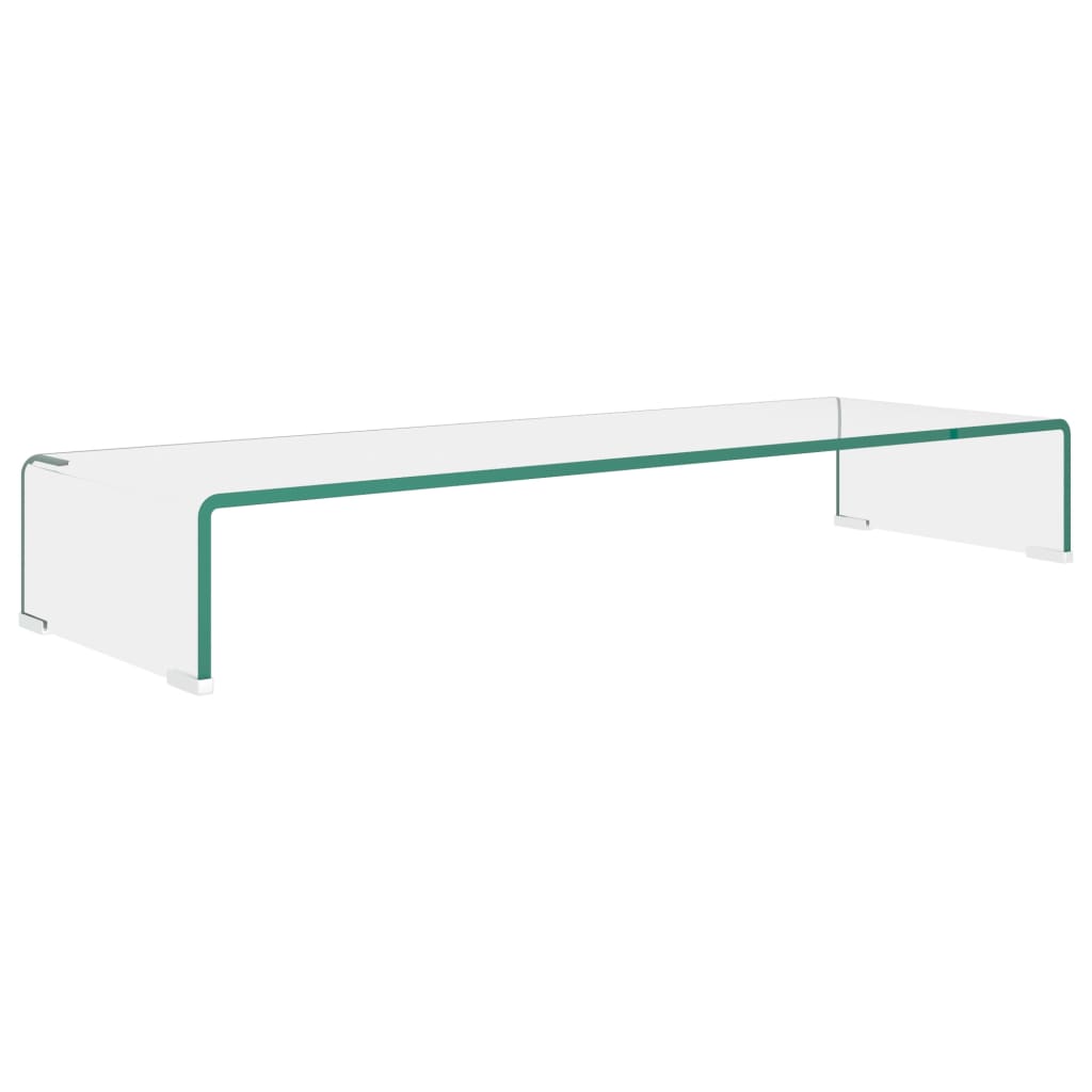 Vidaxl tv-meubel monitorverhoger transparant 90x30x13 cm glas