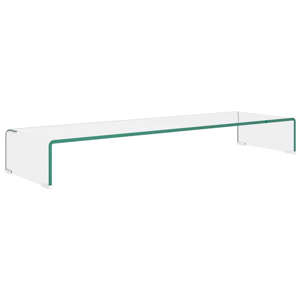 Vidaxl tv-meubel monitorverhoger transparant 100x30x13 cm glas