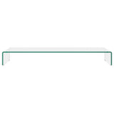 Vidaxl tv-meubel monitorverhoger transparant 100x30x13 cm glas