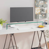 Vidaxl tv-meubel monitorverhoger transparant 100x30x13 cm glas