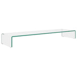 Vidaxl tv-meubel monitorverhoger transparant 110x30x13 cm glas