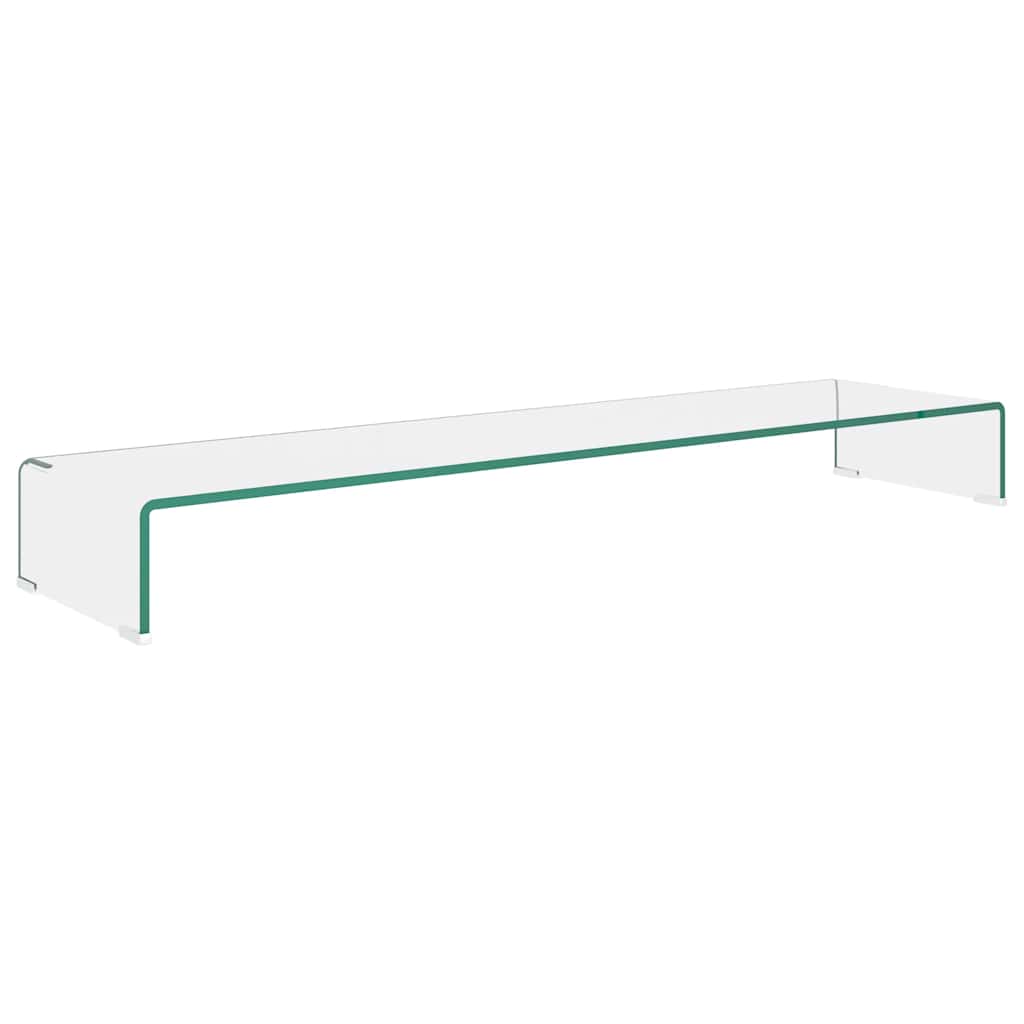 Vidaxl tv-meubel monitorverhoger transparant 120x30x13 cm glas