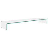 Vidaxl tv-meubel monitorverhoger transparant 120x30x13 cm glas