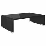 Vidaxl tv-meubel monitorverhoger zwart 40x25x11 cm glas