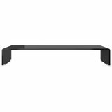 Vidaxl tv-meubel monitorverhoger zwart 80x30x13 cm glas