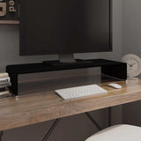 Vidaxl tv-meubel monitorverhoger zwart 80x30x13 cm glas