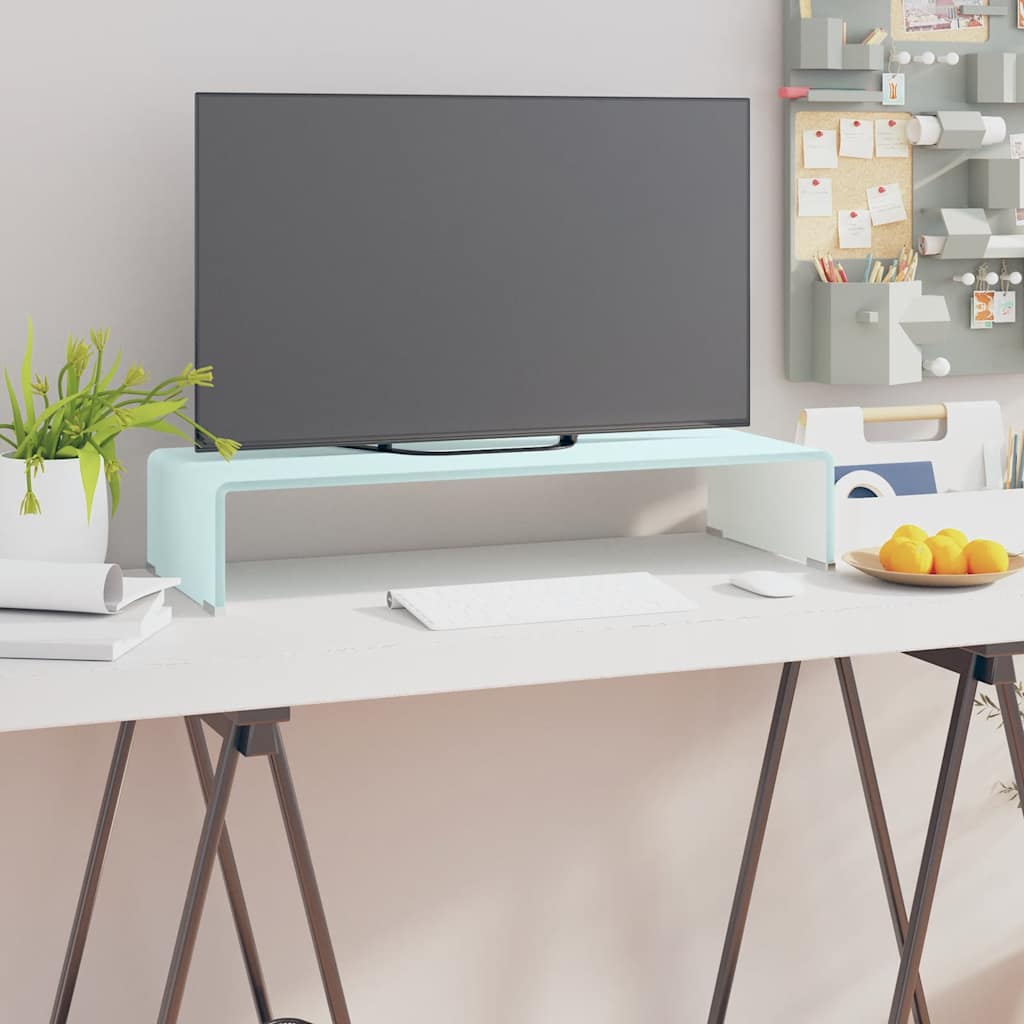 Vidaxl tv-meubel monitorverhoger 70x30x13 cm glas groen