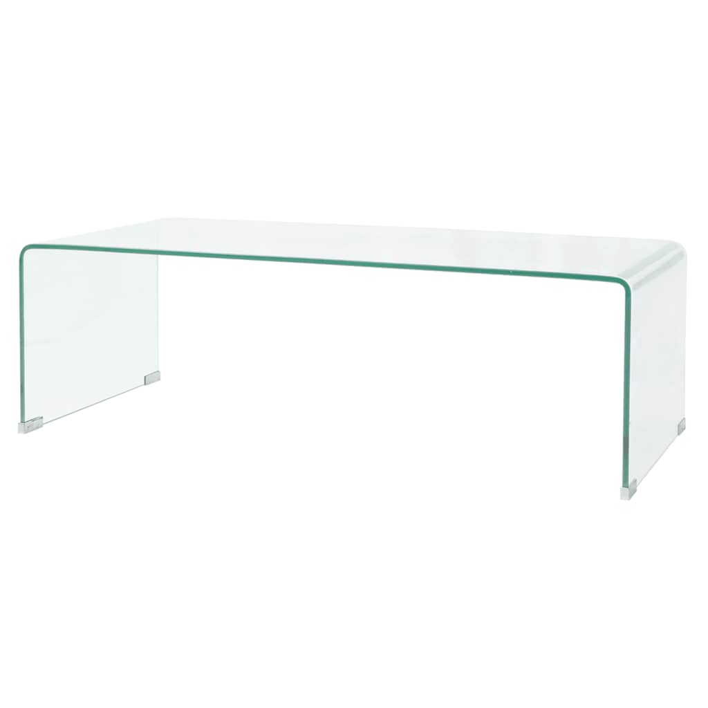 Vidaxl salontafel 98x45x30 cm gehard glas transparant