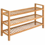 Vidaxl Shoe Rack med 3 hylder 100x27x60 cm solid eg