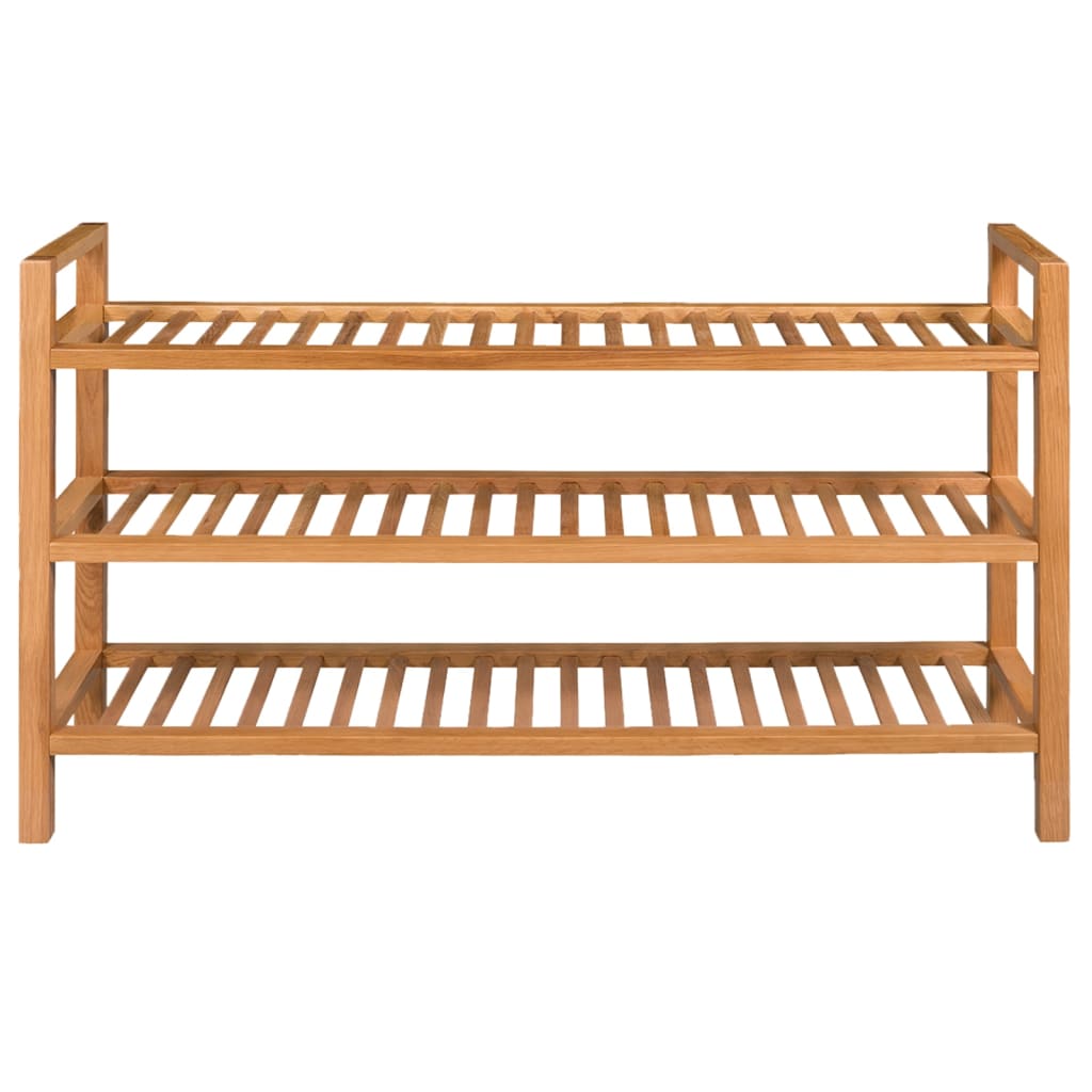 Vidaxl Shoe Rack med 3 hylder 100x27x60 cm solid eg