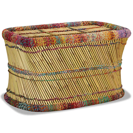 Vidaxl salontafel met chindi details bamboe meerkleurig