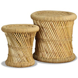 Vidaxl krukken 2 st bamboe en jute