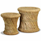 Vidaxl krukken 2 st bamboe en jute