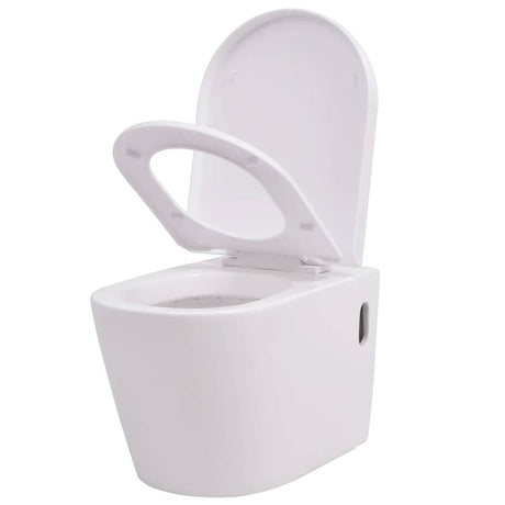 Vidaxl hängende Toilettenkeramik weiß