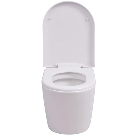 Vidaxl hängende Toilettenkeramik weiß