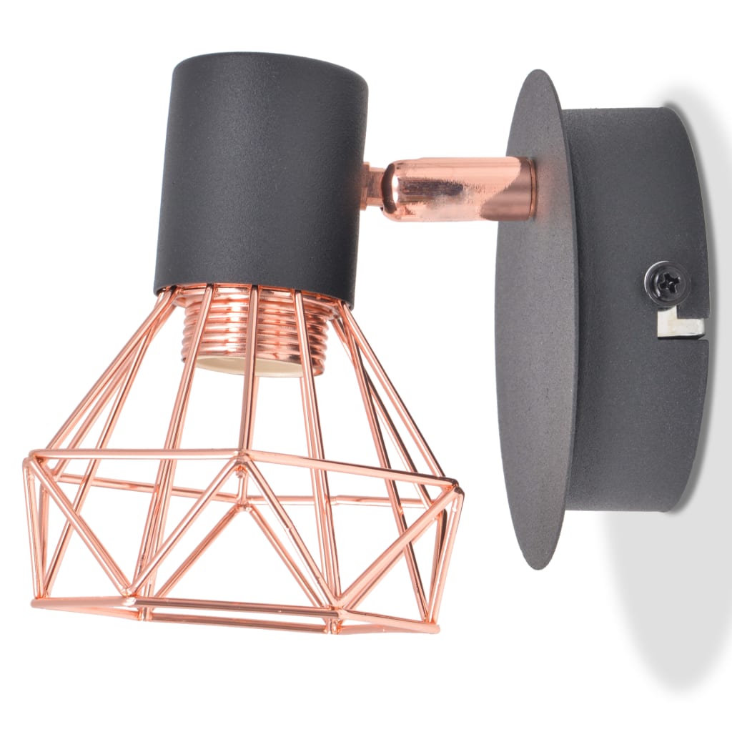 Lampa ścienna Vidaxl E14 Black and Copper 2 STS