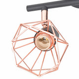 Vidaxl Deckenlampe mit 2 Scheinwerfern E14 Schwarz und Kupfer
