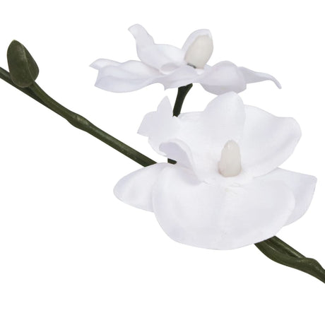 Vidaxl künstliche Pflanzenorchidee mit Topf 30 cm Weiß