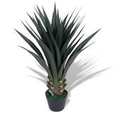 Vidaxl Art Yucca -Pflanze mit Topf 85 cm Grün