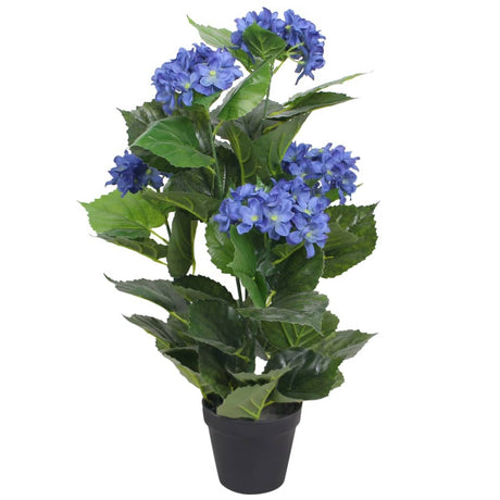 Vidaxl Art Hortensia Pflanze mit Topf 60 cm blau