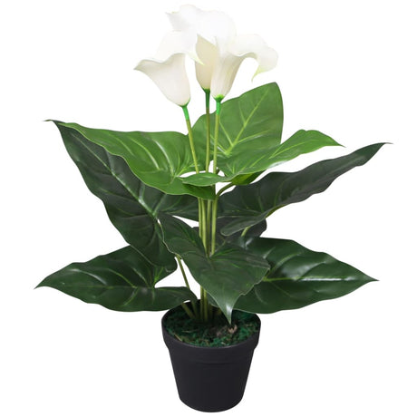 Vidaxl Art Calla Lelie Pflanze mit Topf 45 cm Weiß