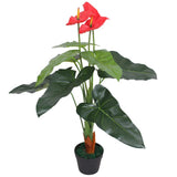 Vidaxl Art Anthuriumpflanze mit Topf 90 cm rot und gelb