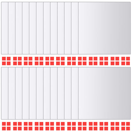 Vidaxl 24 St Mirror fliser firkantet glass