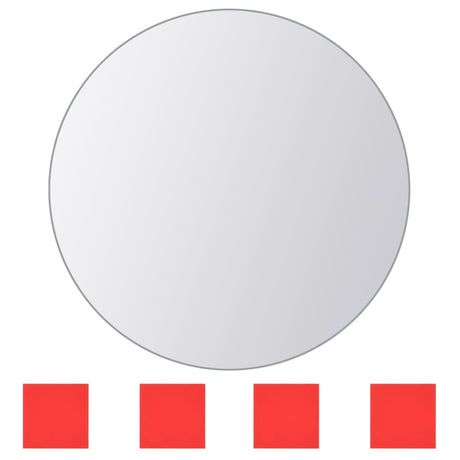 VIDAXL 8 ST MILROR -Kacheln rundes Glas