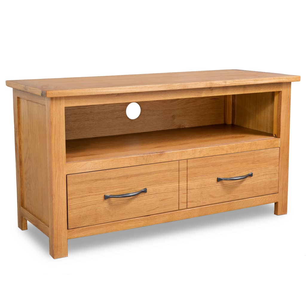 Vidaxl tv-meubel 90x35x48 cm massief eikenhout