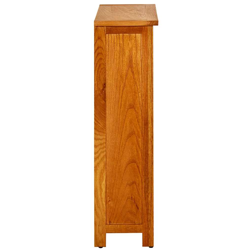 Vidaxl boekenkast met 3 schappen 70x22,5x82 cm massief eikenhout