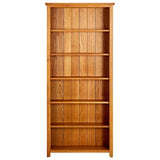 Vidaxl boekenkast met 6 schappen 80x22,5x180 cm massief eikenhout