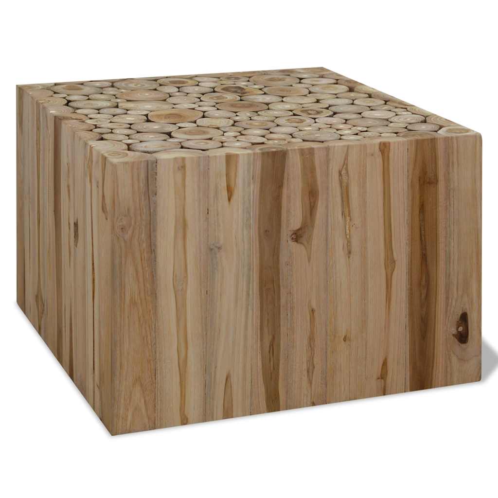 Vidaxl salontafel 50x50x35 cm echt teakhout