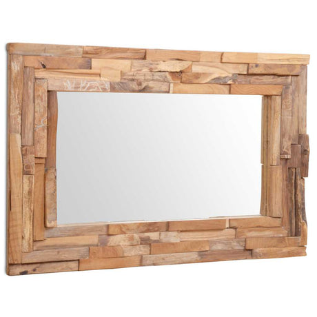VIDAXL Dekorative Spiegel rechteckig 90 x 60 cm Teakholzholz