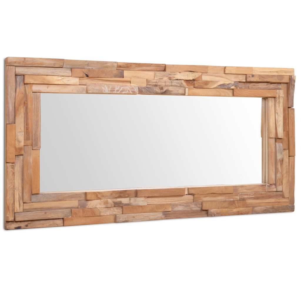 Vidaxx Dekospiegel rechteckig 120x60 cm Teakholz