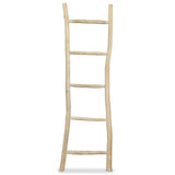 Vidaxl handdoekenladder met 5 sporten 45x150 cm teakhout