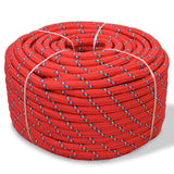 Vidaxl Boot Rope 6 mm 100 m polypropylen rød