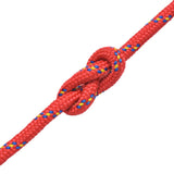 VidaXL Bootsseil 10 mm 50 m Polypropylen rot