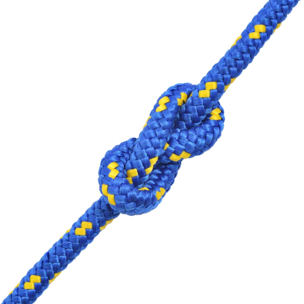 VidaXL Bootsseil 8 mm 100 m Polypropylen blau