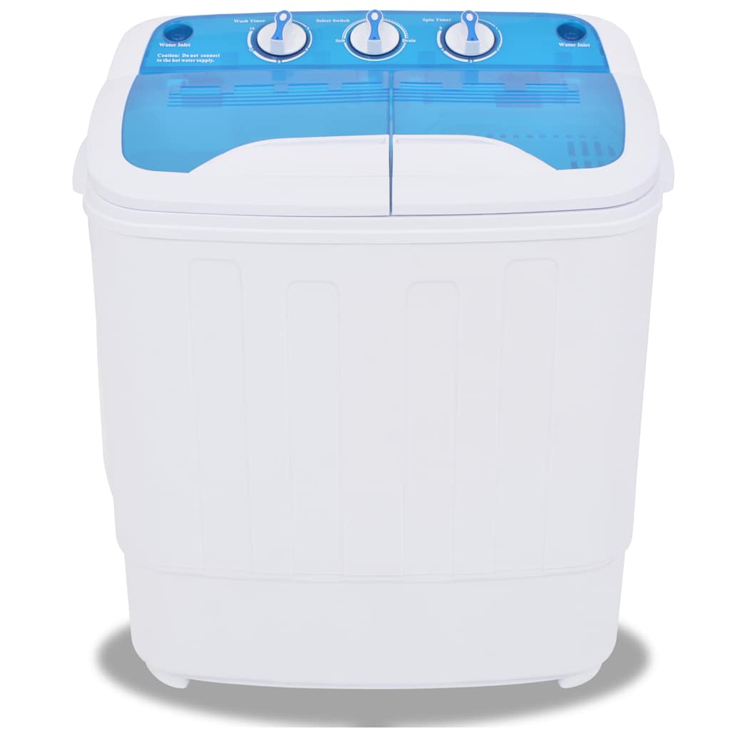 Vidaxl mini machine à laver avec du tambour double 5,6 kg