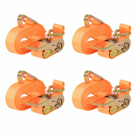 VidaXL Spanngurte 0,4 Tonnen 6mx25mm orange 4 Stk