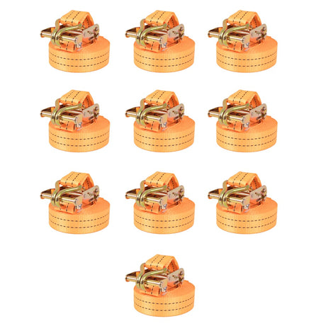 Vidaxl Spanngurte 1 Tonne 6mx38mm orange 10 Stk