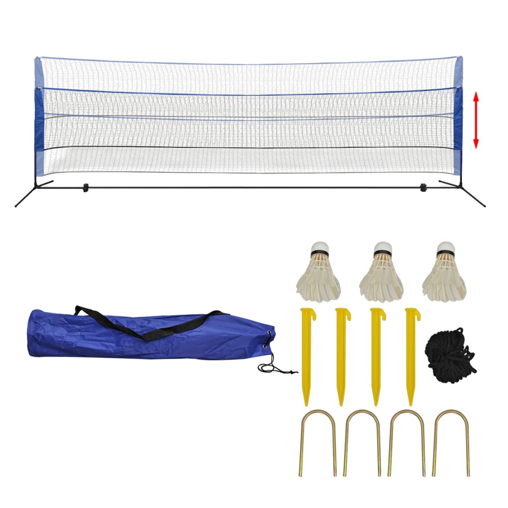 Vidaxl badminton net med buss 500x155 cm