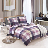 Vidaxl Duvet Overlay Set Ventana Imprimir 155x220 80x80 CM Purple