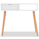 Vidaxl wandtafel 80x30x72 cm massief grenenhout wit